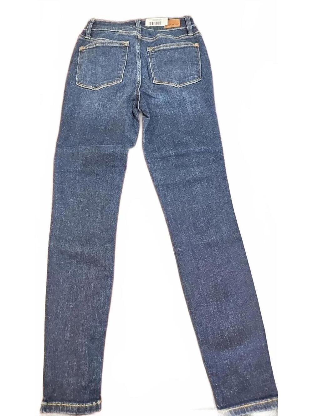 Judy Blue JB82253DK Dark Wash High Rise Skinny Jeans Sz 0/24 Non Distressed  NWT - Picture 8 of 9